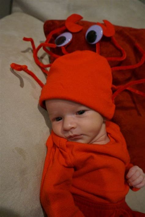 Sebastian the crab costume. Take a red hat and sew red pipe cleaners to ...