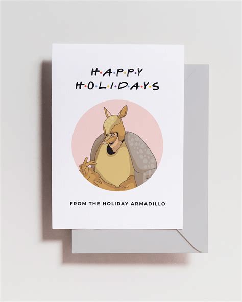 Friends holiday armadillo card – Artofit