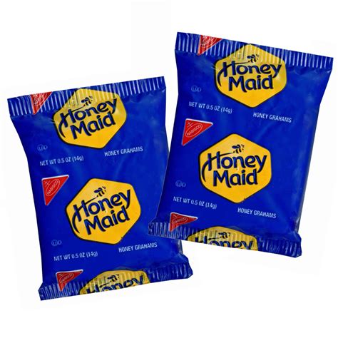 Honey Maid Honey Graham Crackers, 0.5 Oz, 2 Crackers Per Pack, Box Of 200 Packs | OfficeSupply.com