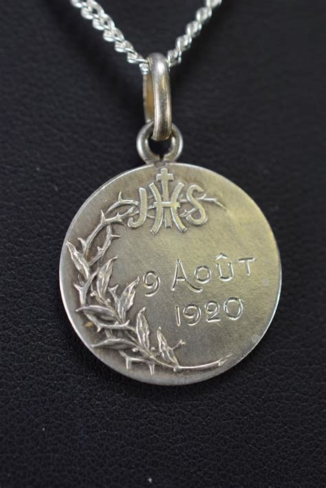 Jesus Christ Pendant, Antique Religious Silver Medal … - Gem