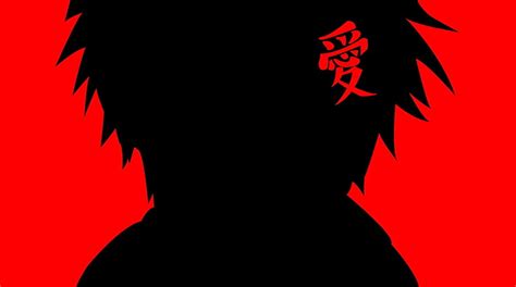 HD wallpaper: silhouette vector naruto shippuden gaara red background 1396x780 Anime Naruto HD ...