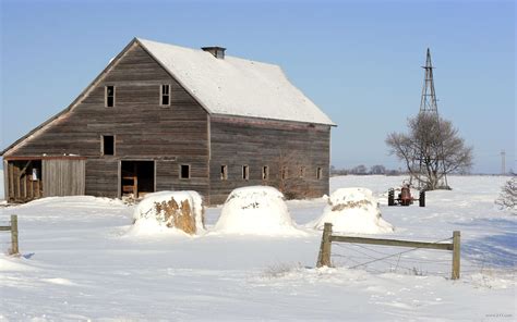 Farm Winter Scenes Desktop Wallpaper - WallpaperSafari