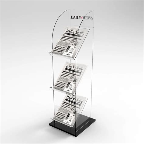 An elegant newspaper display tower with beautifully contoured side ...