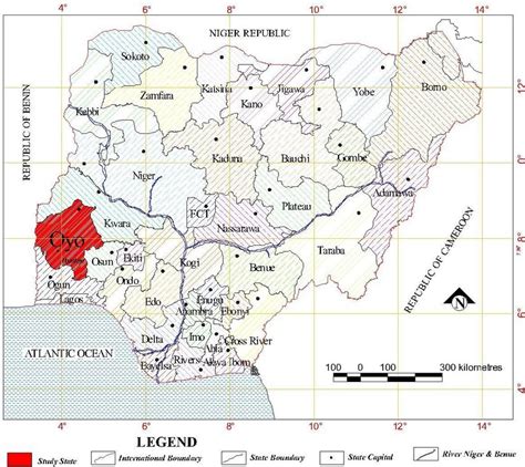 Map of Nigeria showing Oyo State | Download Scientific Diagram