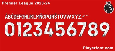 New Premier League 2023-2024 Font Vector - Player Font