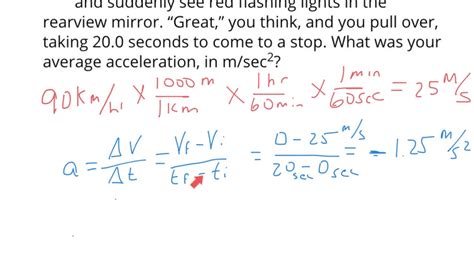 Physics Velocity and Acceleration Problems - YouTube