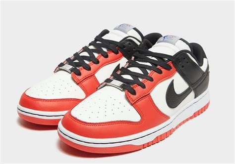 NBA Nike Dunk Low EMB Sail Black Chile Red DD3363-100 | SneakerNews.com