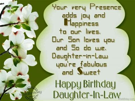 44 Birthday Wishes For Daughter In Law