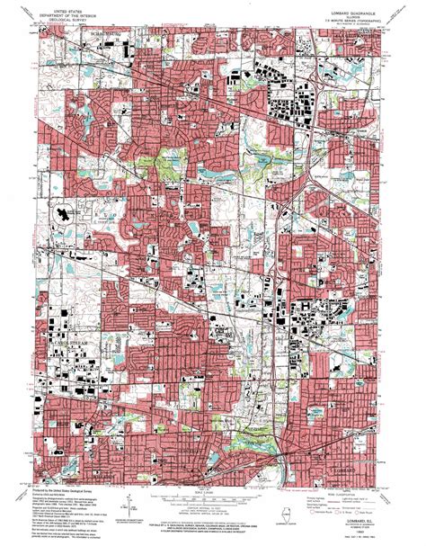 Lombard topographic map, IL - USGS Topo Quad 41088h1