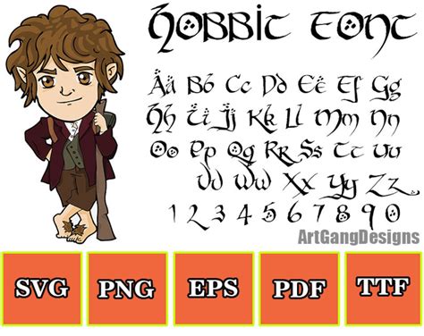 Hobbit Font Hobbit Alphabet Hobbit Letters Hobbit Svg - Etsy New Zealand