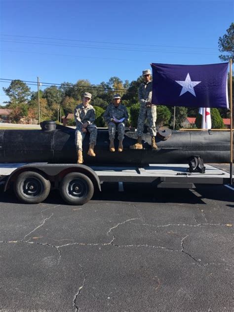 Mitchell County JROTC Cadets view Hunley Submarine Replica – U.S. Army JROTC