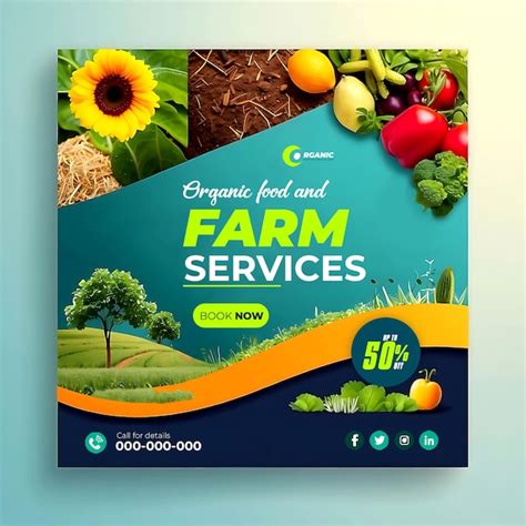 Premium PSD | Agriculture garden agro farm and farming services social media post banner ...
