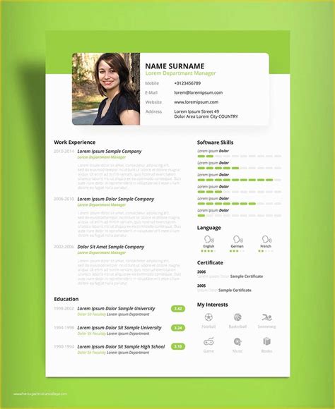 Free Pretty Resume Templates Of Free Beautiful Resume Cv Design ...