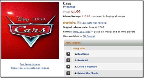 Weekly Amazon Music Deal – Cars Movie Soundtrack – $1.99 – The Average Guy Network