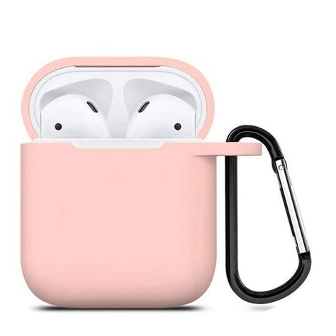 AirPods Silicone Case Cover Protective Skin with Keychain for Apple ...