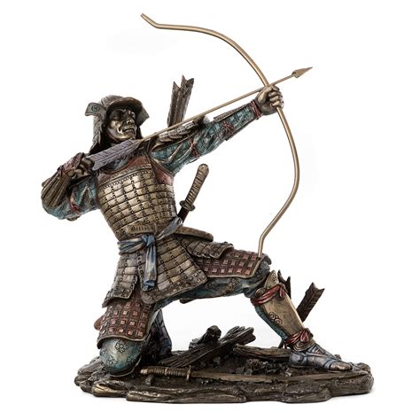 Samurai Warrior In Battle Japanese Statue Figurine ...