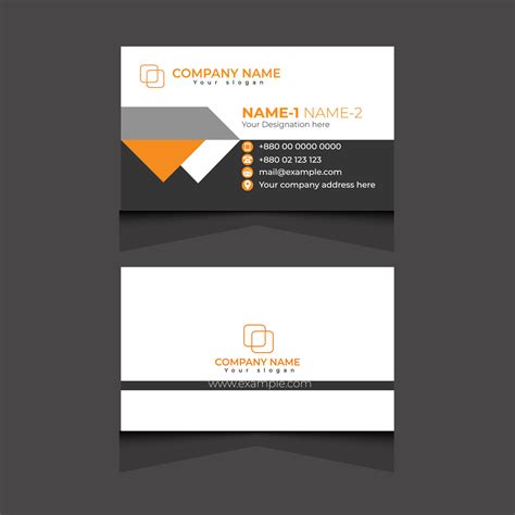 Business Card Design Template 26842919 Vector Art at Vecteezy