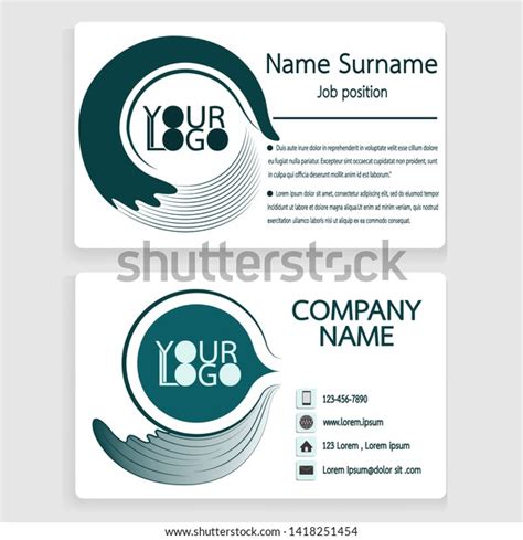 Blue Business Card Design Layout Template Stock Vector (Royalty Free) 1418251454 | Shutterstock