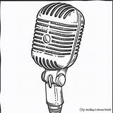 Microphone Coloring Pages  Free & Printable sketch template