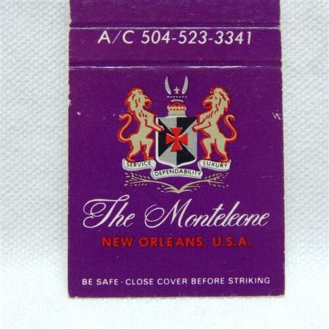 THE MONTELEONE HOTEL, NEW ORLEANS, LA., REAR STRIKE MATCHBOOK (C) | eBay