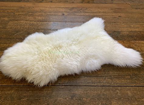 3.6 ft White Sheepskin Rug 100% Natural made of English Sheep – Sheeprug