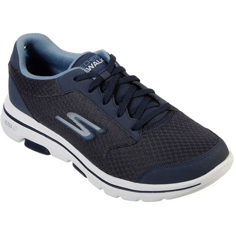 Skechers GoWalk 5 - Qualify Navy Lace-Up Sports Trainers 55509 | Official Stockist | Marshall ...