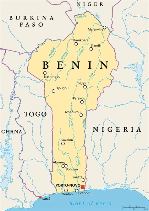 Benin Country Map