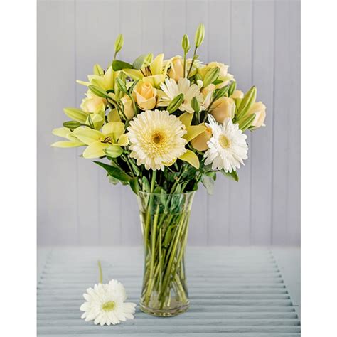 White & Cream Flower Arrangement in South Africa | inMotion Flowers