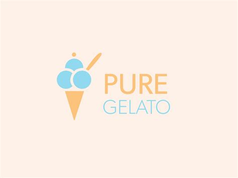 Pure Gelato Logo Design by Geni Triantis on Dribbble