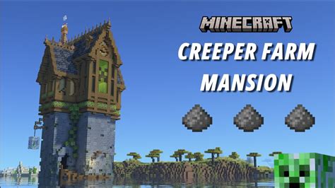 Minecraft Creeper Farm Mansion Tutorial [Aesthetic Farm] [2k60p]