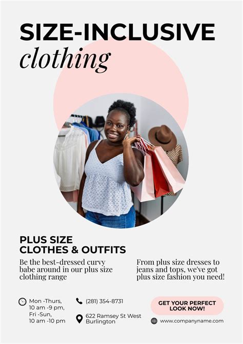 Offer of Size-Inclusive Clothing Online Poster A2 Template - VistaCreate