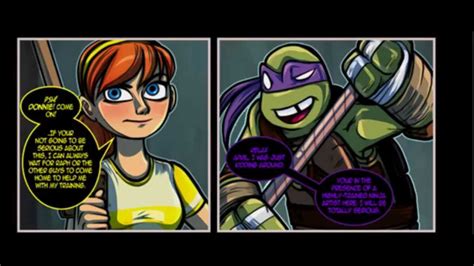 Tmnt Donnie And April Comic