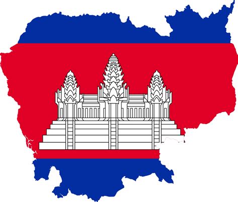 Flag map of Cambodia 캄보디아 | Cambodia flag, Cambodian flag, Cambodia map