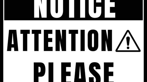 Attention Signs - Free Printable Signs