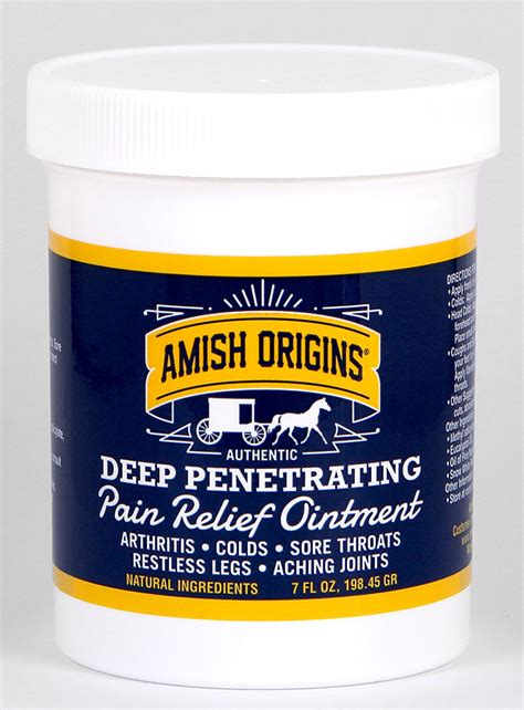 Amish Origins – "Deep Penetrating Pain Relief"