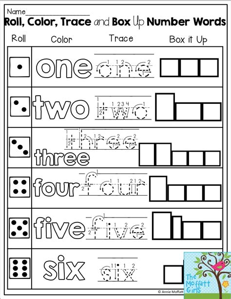 Worksheet Number Words For Kindergarten