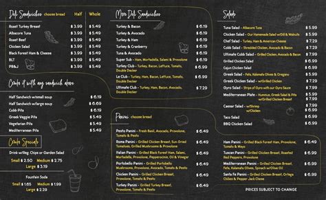 Menu | Le Café