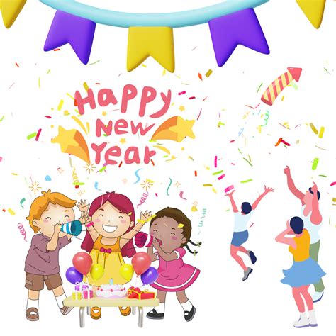 Happy New Year Celebration 16406745 PNG