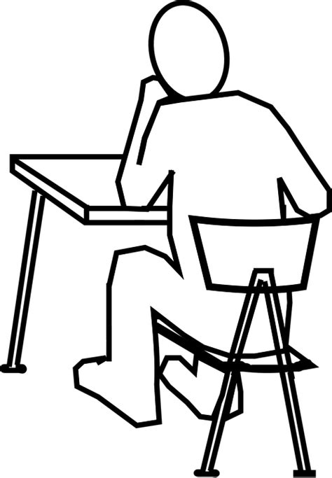 Free vector graphic: Desk, Chair, Man, Thinking, Sitting - Free Image on Pixabay - 312592