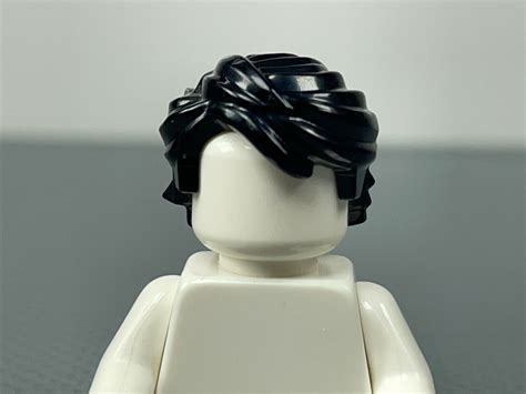 LEGO Black MINIFIGURE HAIR Male Short Swept Back Tousled (x1) | eBay