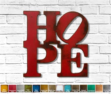 HOPE Wall Art Metal Sign Choose 8 11 17 - Etsy