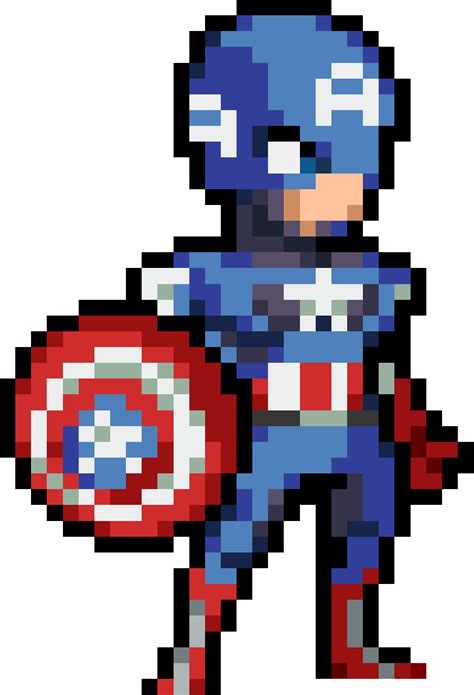 #captainamerican #ninjapixel #superheroes #marvel #pixel | Superhero, Photo pixel, Pixel art games