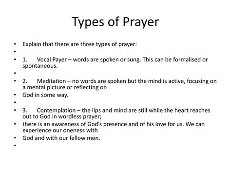 PPT - Types of Prayer PowerPoint Presentation, free download - ID:2055468