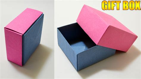 Origami GIFT BOX with Cover - Easy - YouTube