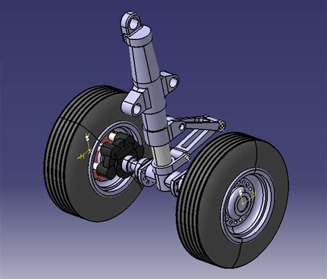 Aircraft landing gear | 3D CAD Model Library | GrabCAD