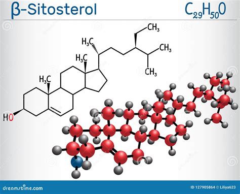 Beta-sitosterol Phytosterol Molecule. Investigated In Treatment Of Benign Prostate Hyperplasia ...