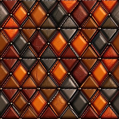 Premium AI Image | a close up of a leather upholstery cover with many ...