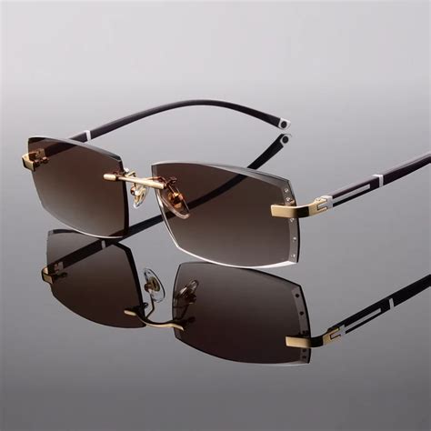 Vazrobe Rimless Sunglasses for Men Prescription Sun Glasses for Man ...