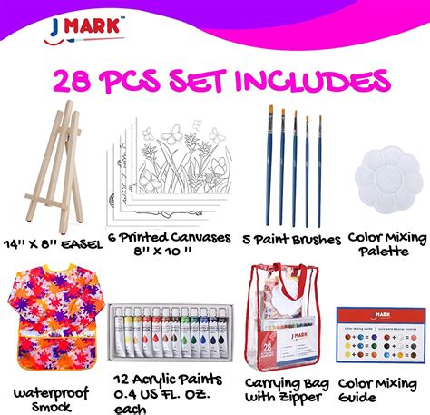 28pcs Acrylic Painting Supplies Kit with Bag 12 Washable | Etsy