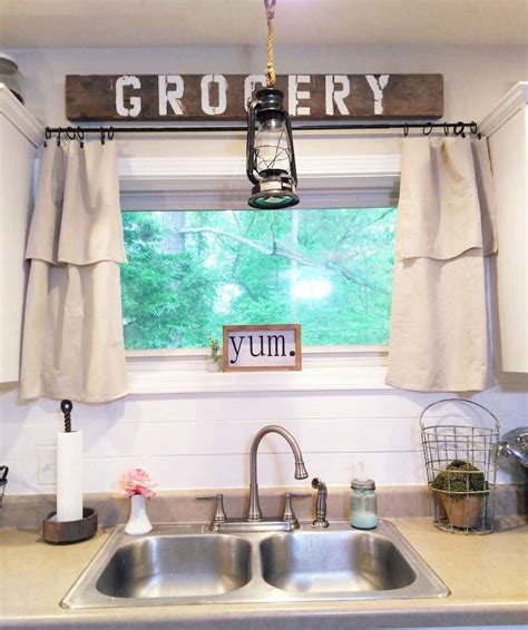 22 Cheap Farmhouse Curtains Ideas Decoration (11) - LivingMarch.com | Farmhouse kitchen curtains ...